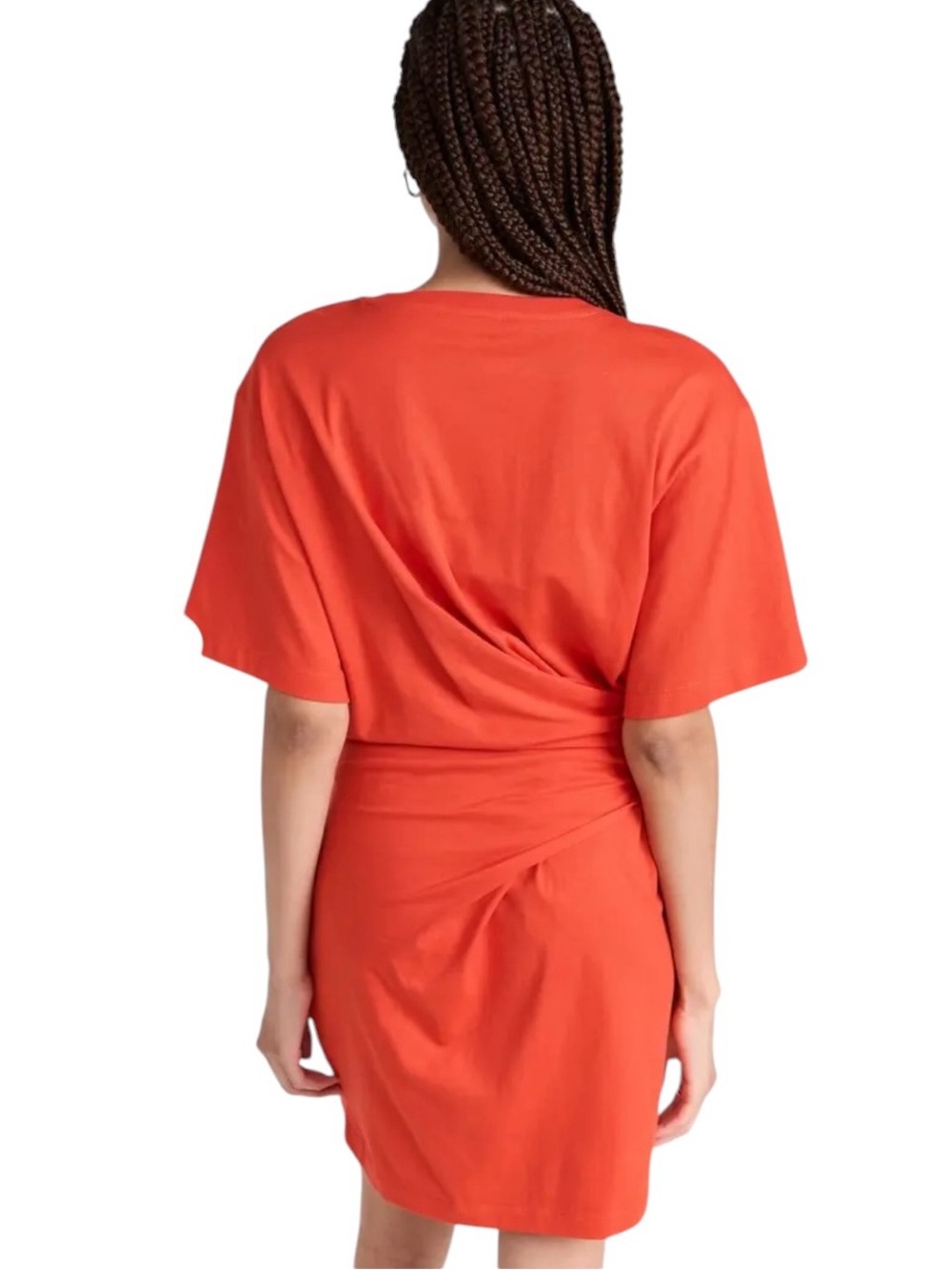 FRAME
Draped Knit Mini Dress in Red/Orange Sz L - Picture 3 of 9